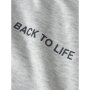 name it Sweatshirt mit langen Ärmeln in weiß mit Brustdruck Light Grey Melange