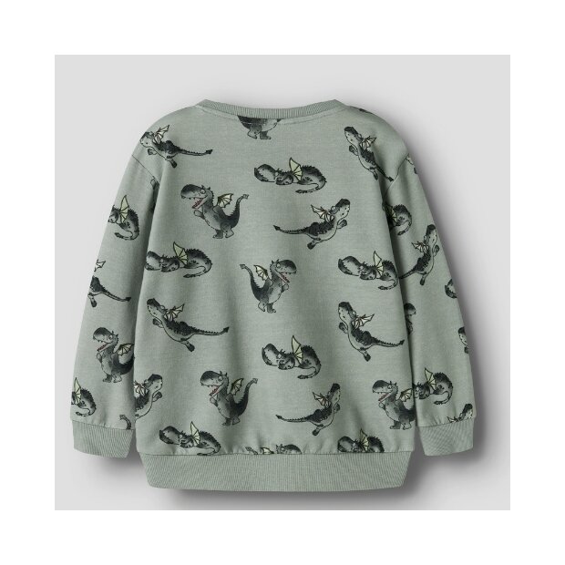 name it Langarm Sweatshirt Green Milieu