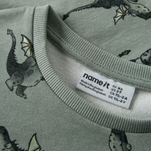 name it Langarm Sweatshirt Green Milieu