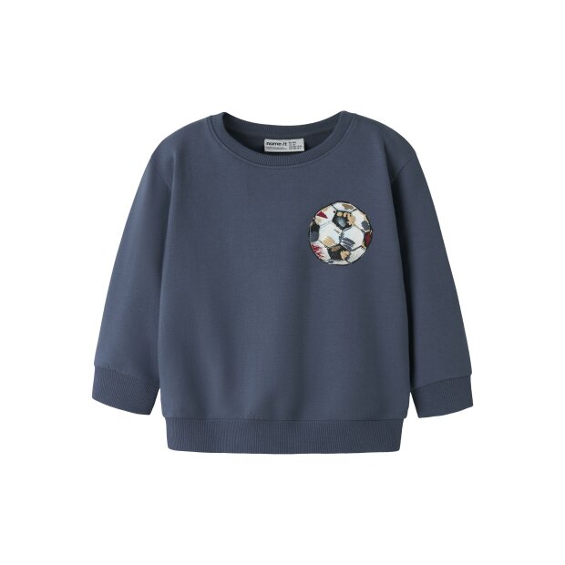 name it Sweatshirt mit langen Ärmeln und Box-Print Vintage Indigo
