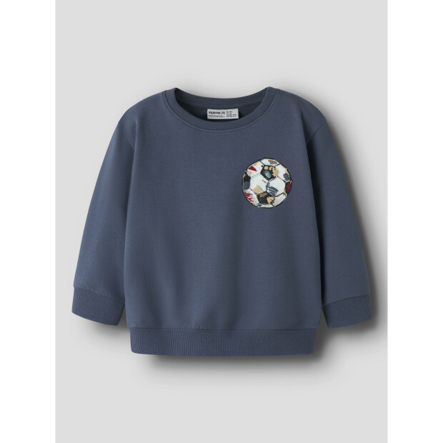 name it Sweatshirt mit langen Ärmeln und Box-Print Vintage Indigo