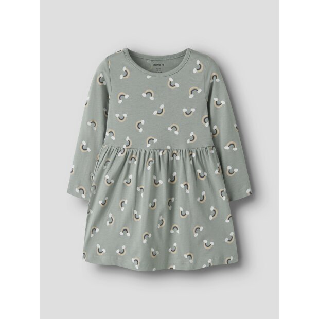 name it Langarm Kleid green milieu