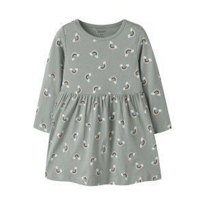name it Langarm Kleid green milieu
