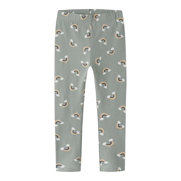 name it Leggings mit Allover-Print green milieu