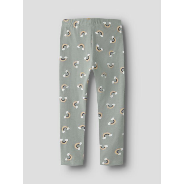 name it Leggings mit Allover-Print green milieu