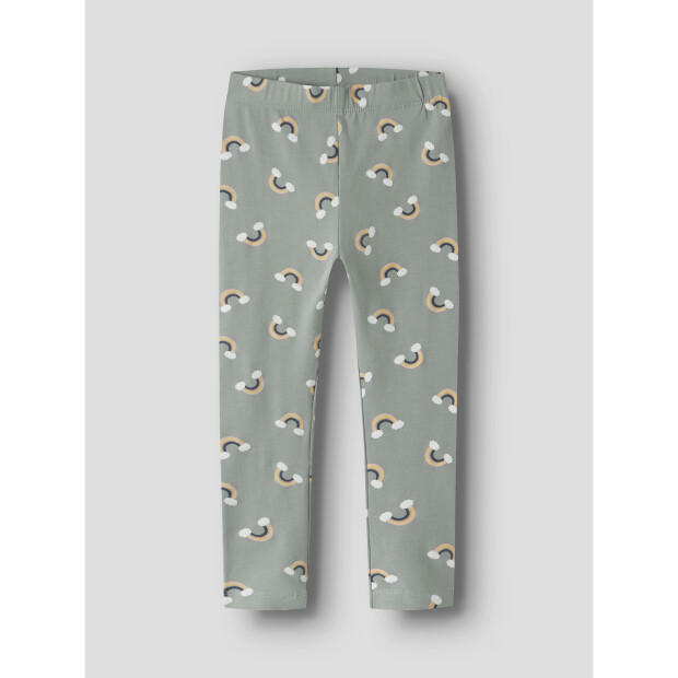 name it Leggings mit Allover-Print green milieu