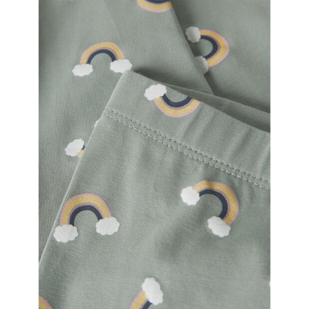 name it Leggings mit Allover-Print green milieu