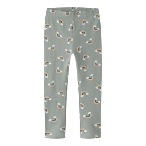 name it Leggings mit Allover-Print green milieu