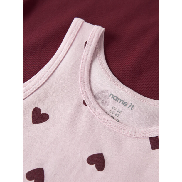 name it Top 2er set cutie heart Parfait Pink