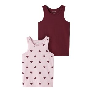 name it Top 2er set cutie heart Parfait Pink