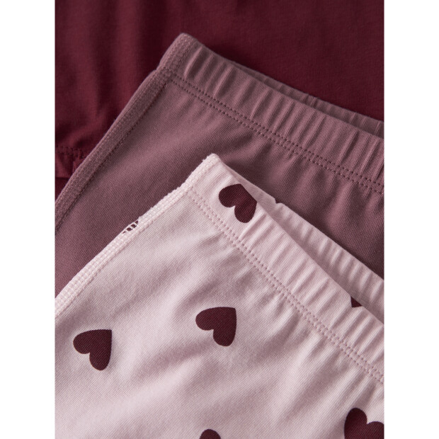 name it Leggings 3er-Pack Herz Parfait Pink