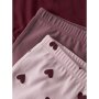 name it Leggings 3er-Pack Herz Parfait Pink