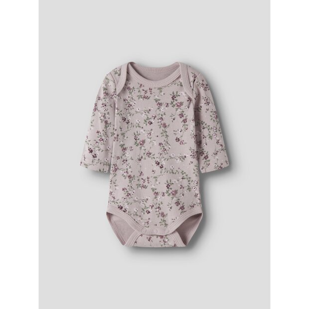 name it Body 3er-Pack Langarm Violettblume Violet Ice