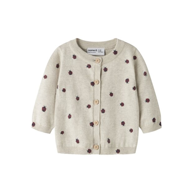 name it Strickjacke Marienkäfer Peyote Melange