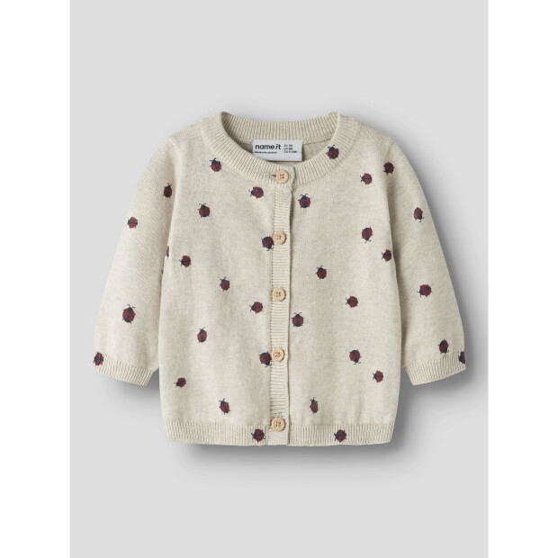 name it Strickjacke Marienkäfer Peyote Melange
