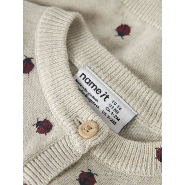 name it Strickjacke Marienkäfer Peyote Melange