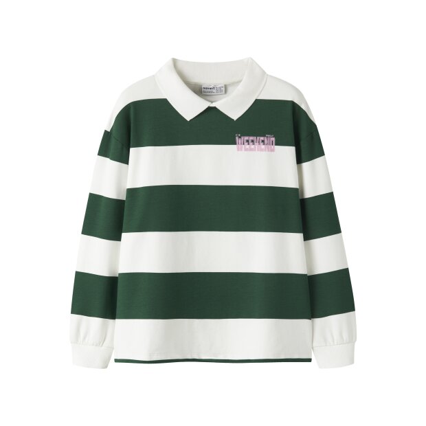 name it Polo Sweatshirt Langarm Evergreen