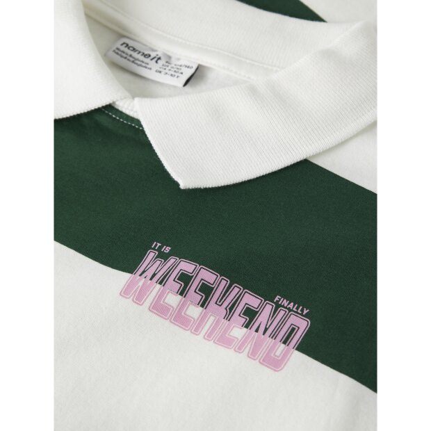 name it Polo Sweatshirt Langarm Evergreen