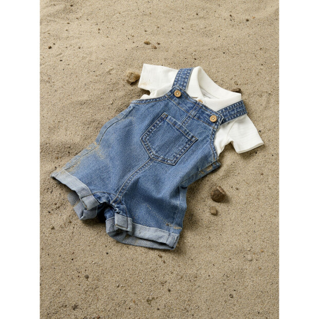 name it Shorts Overall medium blue denim