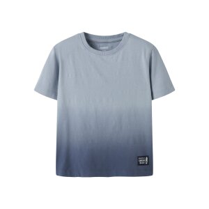 name it Top mit kurzen ärmeln blue fog