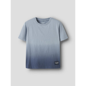 name it Top mit kurzen ärmeln blue fog