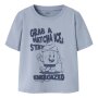 name it Top Kurzarm mit print blue fog