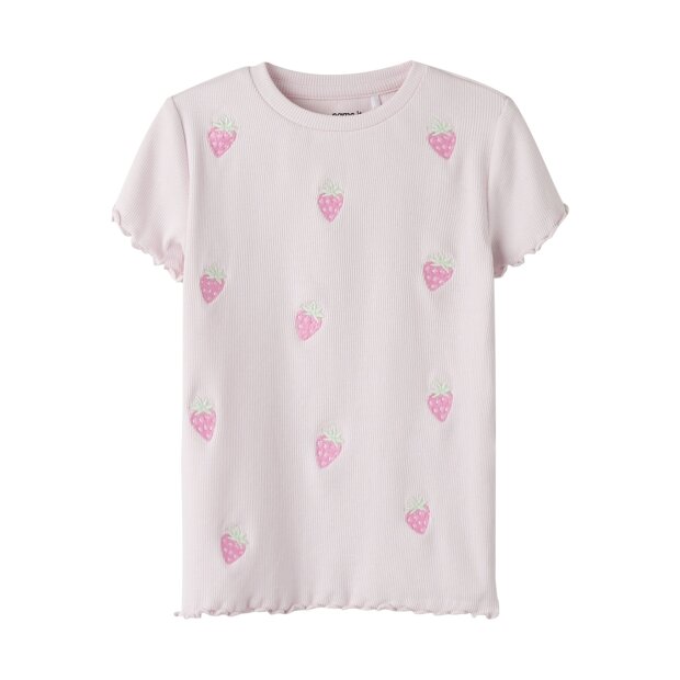 name it Slim-Fit Kurzarm Top cradle pink
