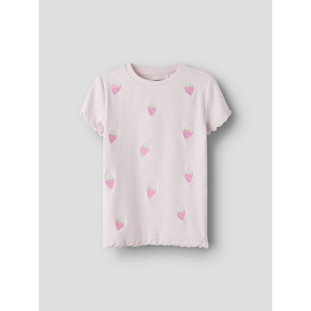 name it Slim-Fit Kurzarm Top cradle pink