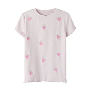 name it Slim-Fit Kurzarm Top cradle pink