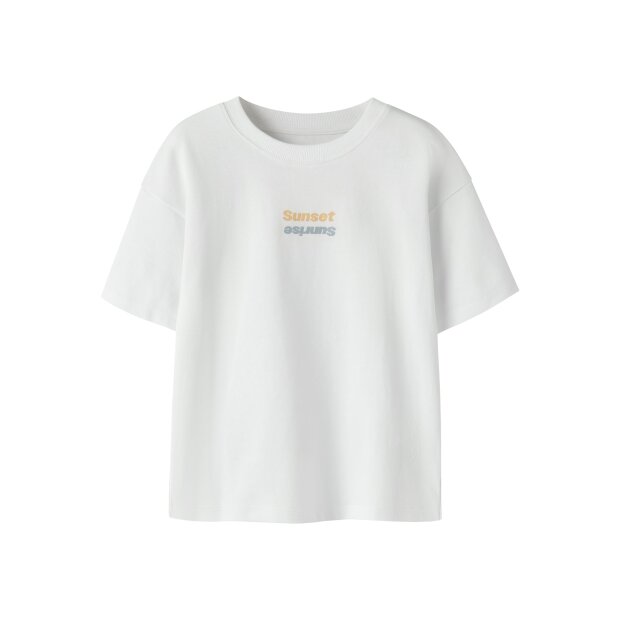 name it Relaxed Fit Kurzarm Top Bright White