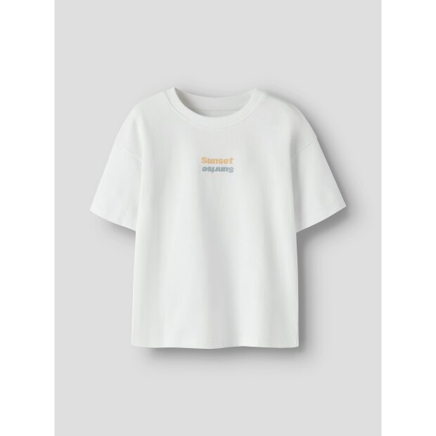 name it Relaxed Fit Kurzarm Top Bright White