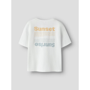 name it Relaxed Fit Kurzarm Top Bright White