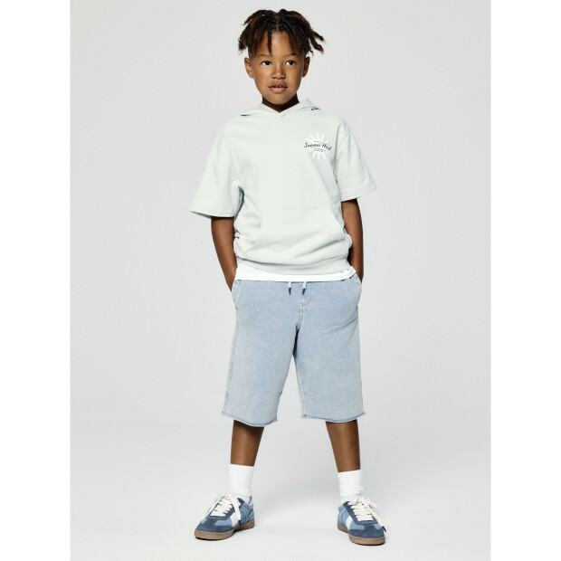 name it Sweatshirt Kurzarm weiß pale aqua