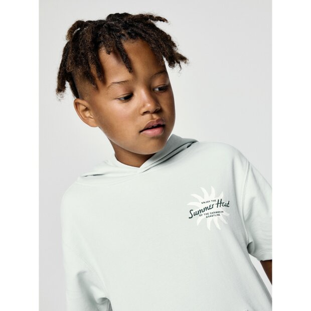 name it Sweatshirt Kurzarm weiß pale aqua