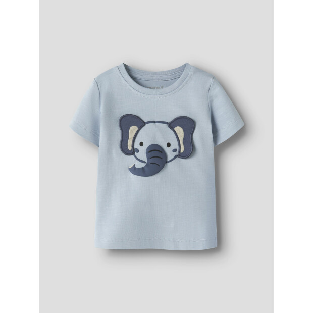 name it Top Kurzarm box Blue Fog