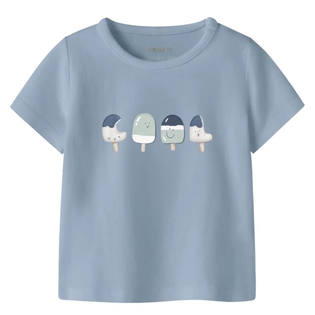 name it Kurzarm Top blue fog