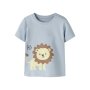 name it Kurzarm Top Box Blue Fog