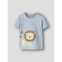 name it Kurzarm Top Box Blue Fog
