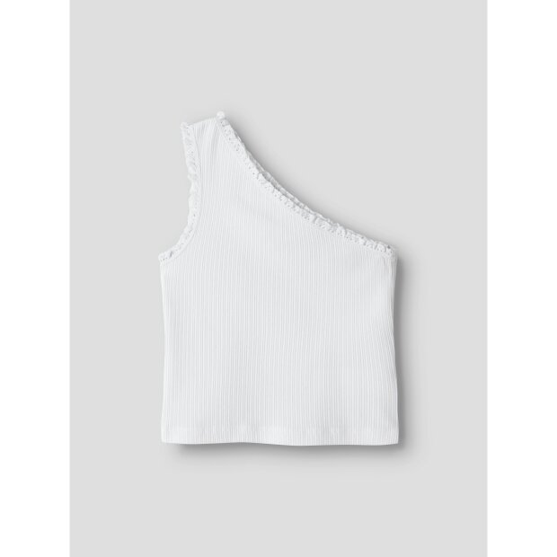 name it oneshoulder Kurzarm Top Bright White