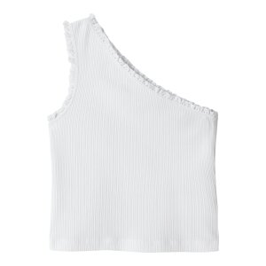 name it oneshoulder Kurzarm Top Bright White