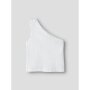 name it oneshoulder Kurzarm Top Bright White