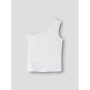 name it oneshoulder Kurzarm Top Bright White