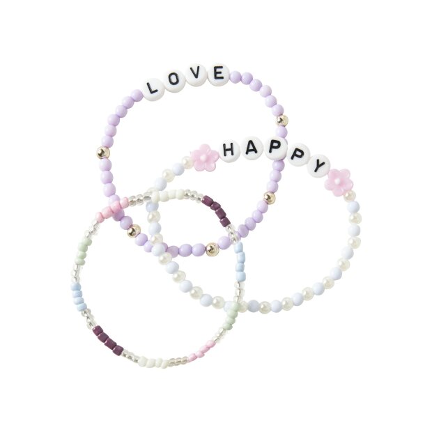 name it Armband 3er set lavender fog