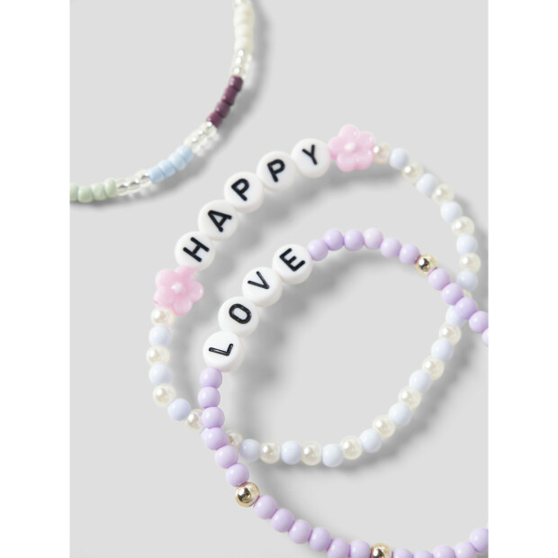 name it Armband 3er set lavender fog