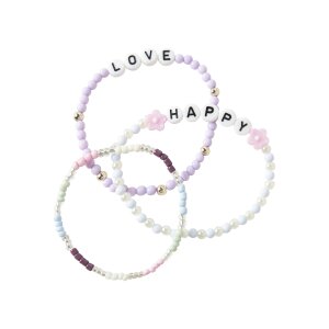 name it Armband 3er set lavender fog