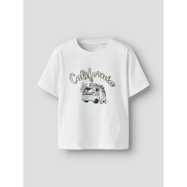 name it Top mit kurzen ärmeln bright white