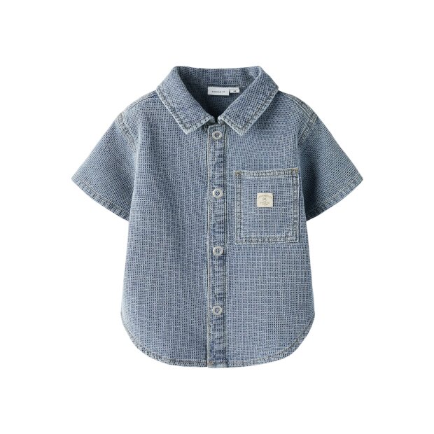 name it T-Shirt Kurzarm medium blue denim