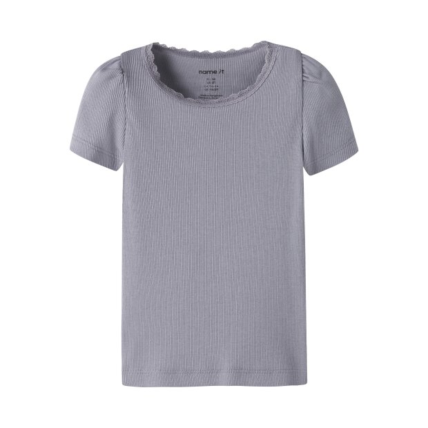 name it Top Kurzarm Lavender Gray