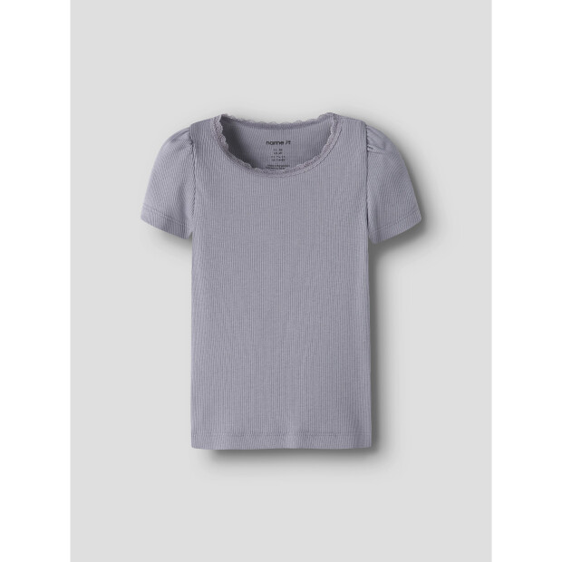 name it Top Kurzarm Lavender Gray