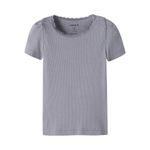 name it Top Kurzarm Lavender Gray